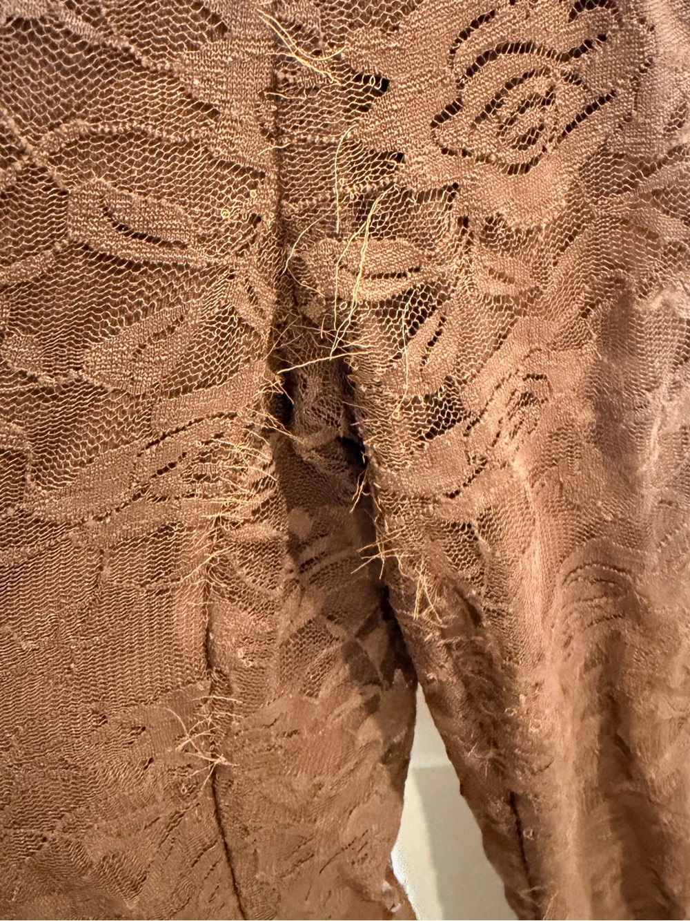 Outcast Sawyer Mocha Jumpsuit Brown Lace Halter with Plunge Neck - Picture 3 of 7